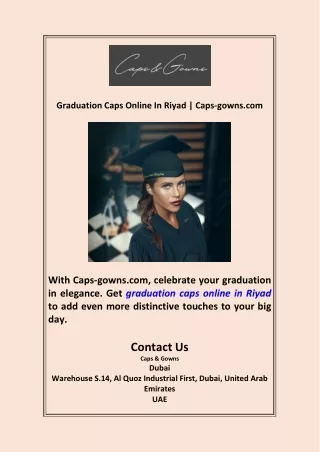 Graduation Caps Online In Riyad  Caps-gowns.com