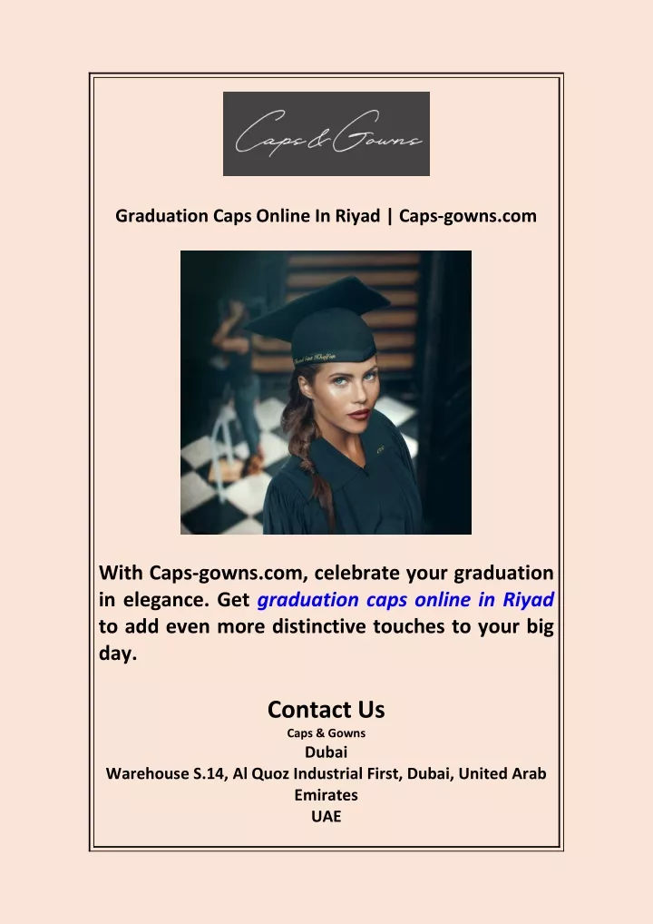 graduation caps online in riyad caps gowns com