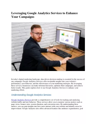 leveraging google analytics services to enhance