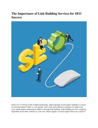 The Importance of Link Building Services for SEO Success