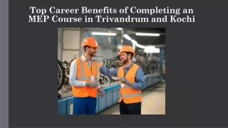 Top Career Benefits of Completing an MEP Course in Trivandrum