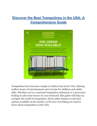 Discover the Best Trampolines in the USA_ A Comprehensive Guide (1)