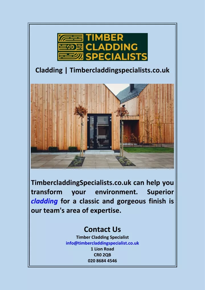 cladding timbercladdingspecialists co uk