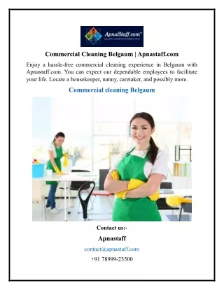 Commercial Cleaning Belgaum  Apnastaff