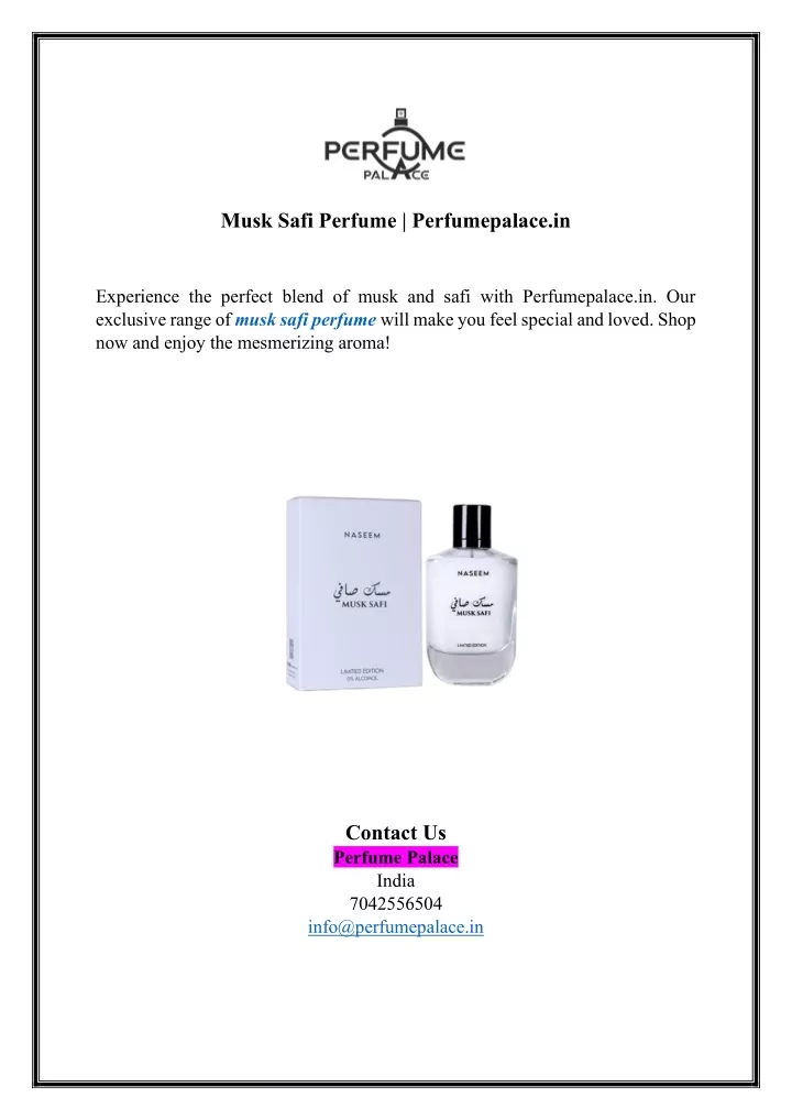 musk safi perfume perfumepalace in