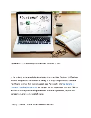 top benefits of implementing customer data