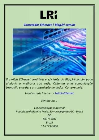 Comutador Ethernet  Blog.lri.com.br
