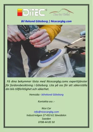 Bil Rekond Göteborg  Nicecargbg.com