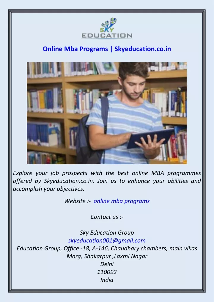 online mba programs skyeducation co in