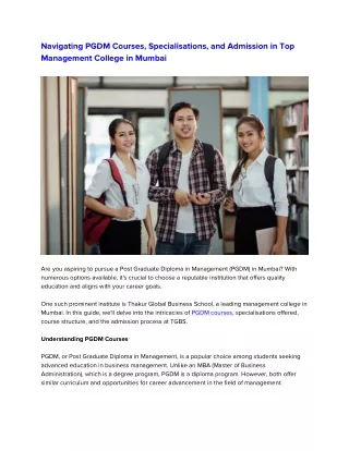 navigating pgdm courses specialisations