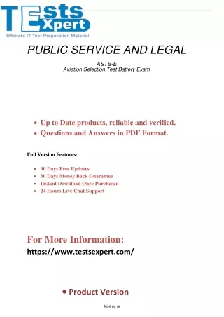 Updated TestSexpert ASTB-E Test Questions & Answers PDF Dumps