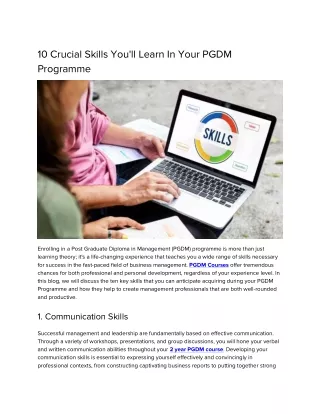 10 crucial skills you ll learn in your pgdm