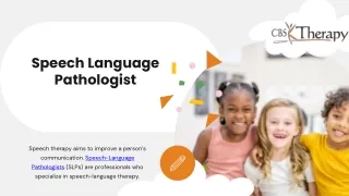 Speech Therapy Language Pathologist