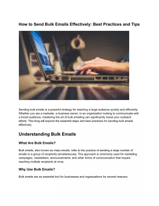 how to send bulk emails effectively best