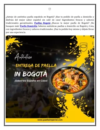 La Mejor Paella De Bogota