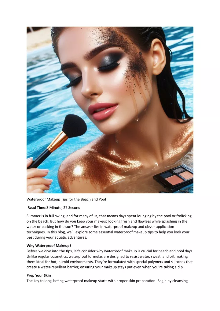 waterproof makeup tips for the beach and pool