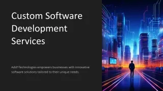 Custom Software Development Services by ADD1technologies