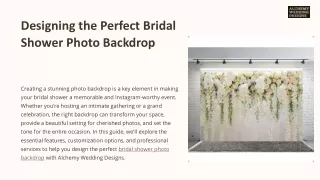 Designing the Perfect Bridal Shower Photo Backdrop