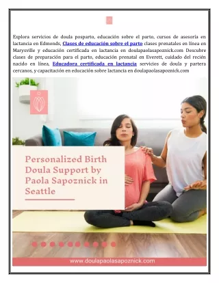 Clases prenatales en línea Marysville