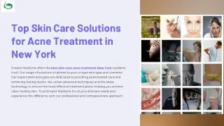 Top Skin Care Solutions for Acne Treatment in New York