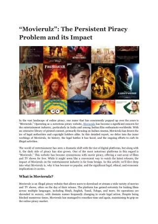 movierulz the persistent piracy problem