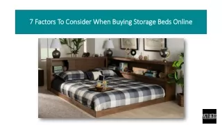 7 factors to consider when buying storage beds online