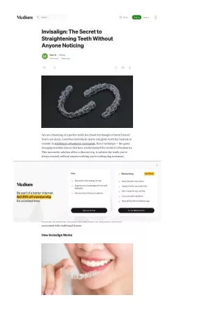 Invisalign The Secret to Straightening Teeth Without Anyone Noticing