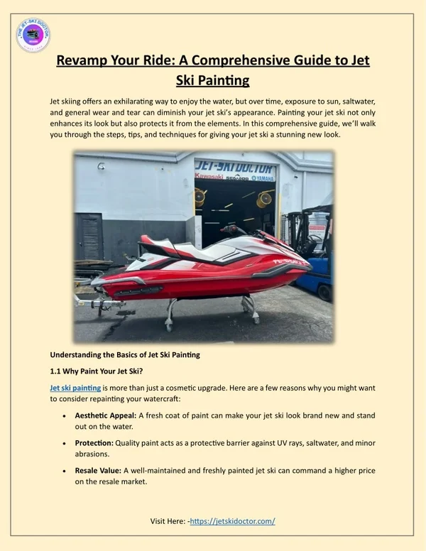 PPT - Revamp Your Ride - A Comprehensive Guide to Jet Ski Painting ...