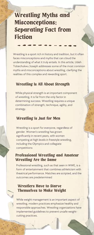 wrestling myths and misconceptions separating