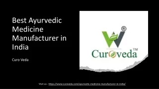 Best Ayurvedic Medicine Manufacturer in India - Curo Veda