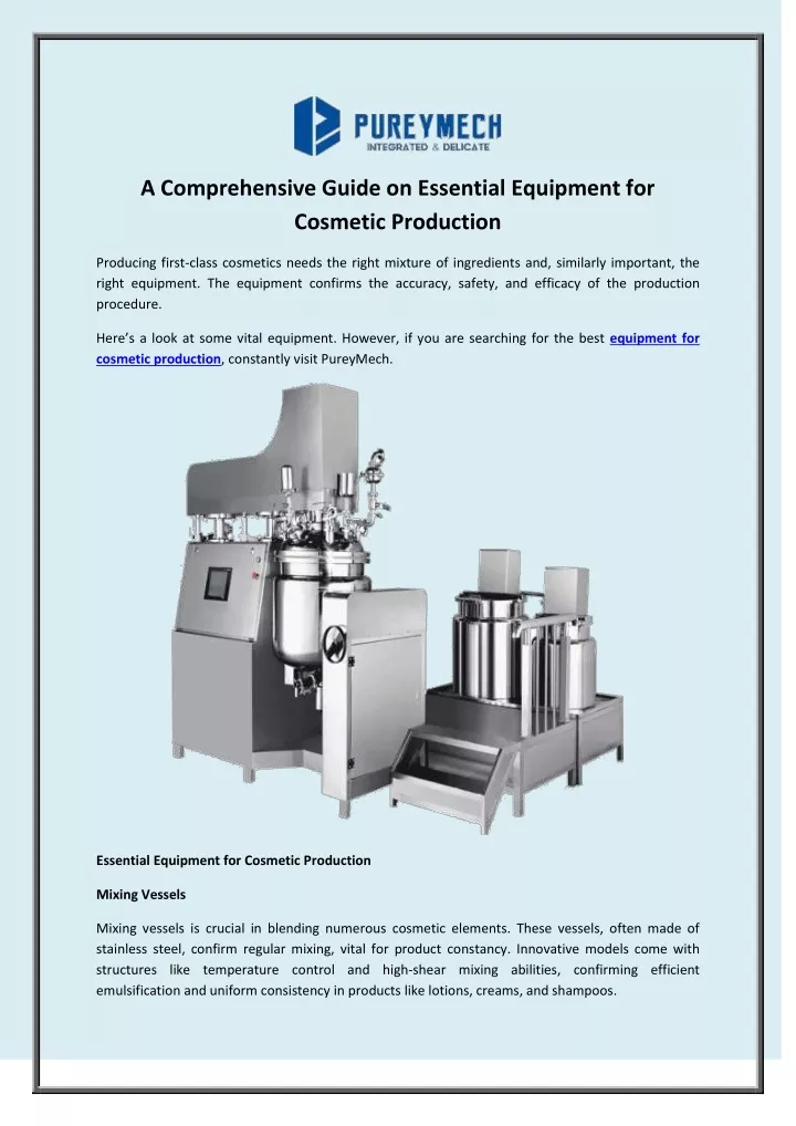 a comprehensive guide on essential equipment