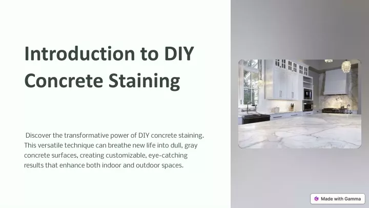 introduction to diy concrete staining