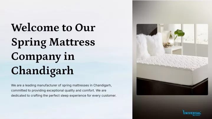 welcome to our spring mattress company