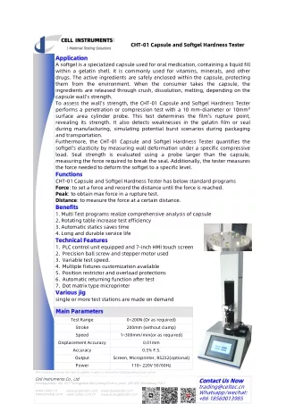 cht cht 01 capsule and softgel hardness tester