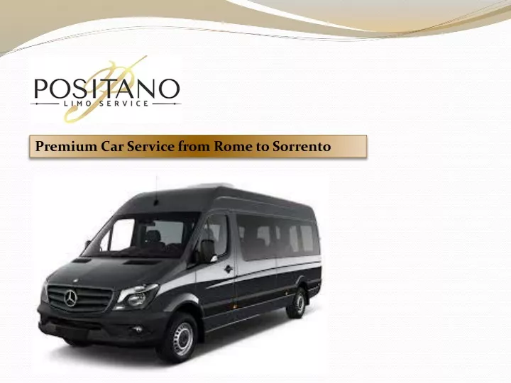 premium car service from rome to sorrento