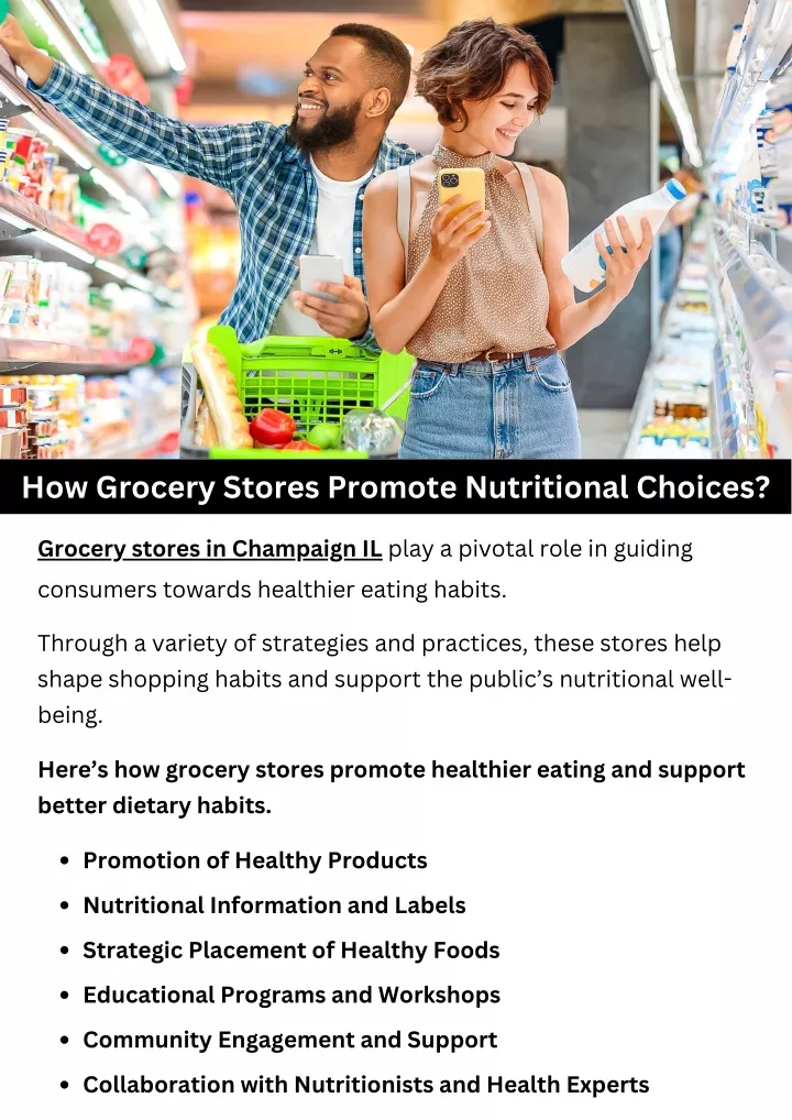 how grocery stores promote nutritional choices