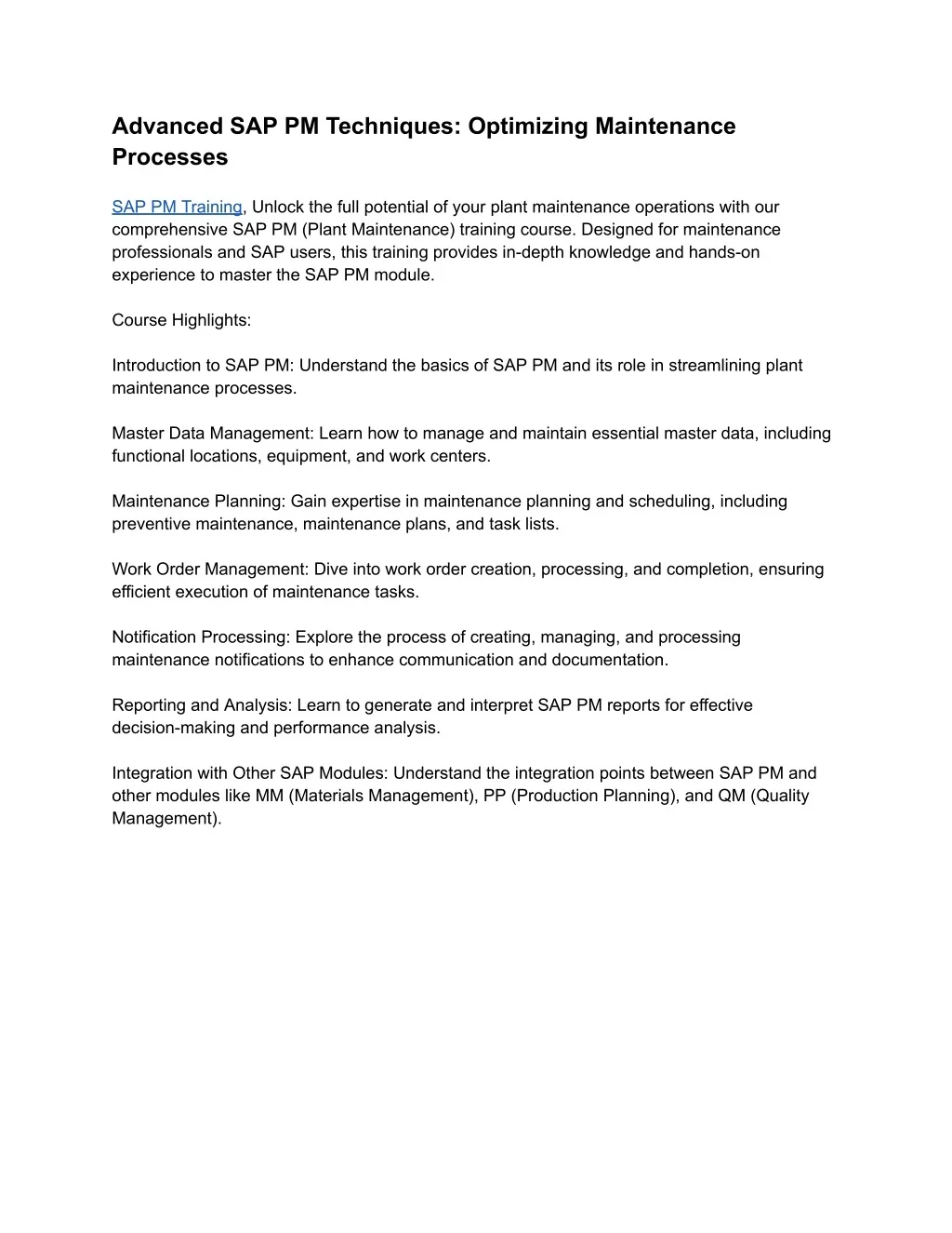 PPT - Advanced SAP PM Techniques_ Optimizing Maintenance Processes ...