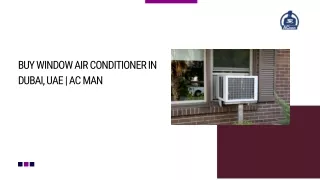 Buy Window Air Conditioner in Dubai, UAE  AC Man