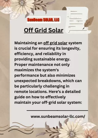 off grid solar
