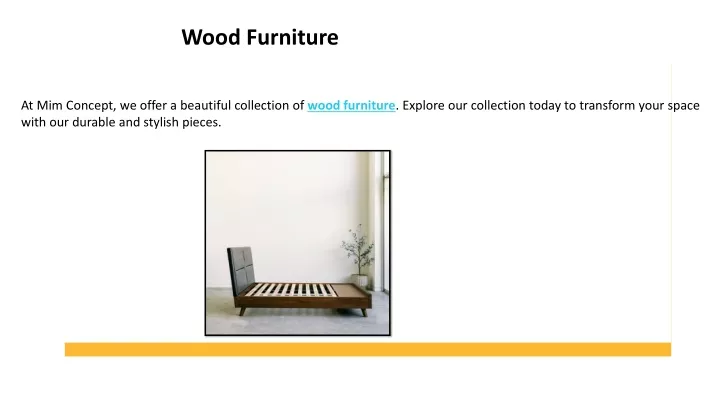 wood furniture