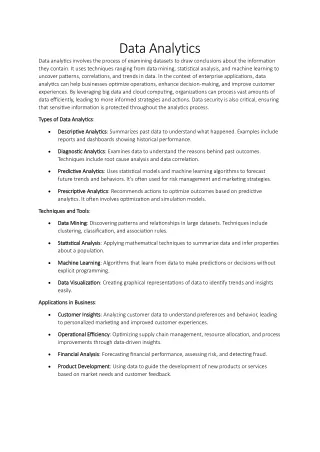 Data Analytics zingmind