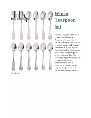 winco teaspoon set