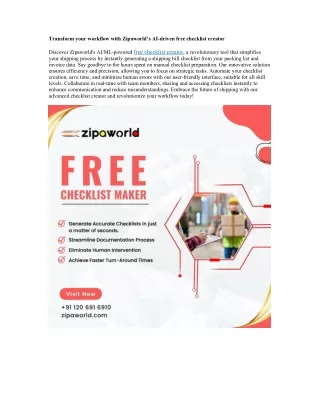 transform your workflow with zipaworld