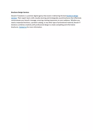brochure design services