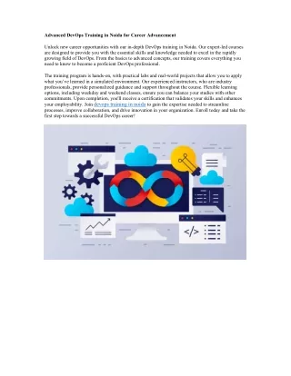 advanced devops training in noida for career
