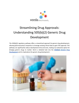 505(B)(2) Generic Drug Development