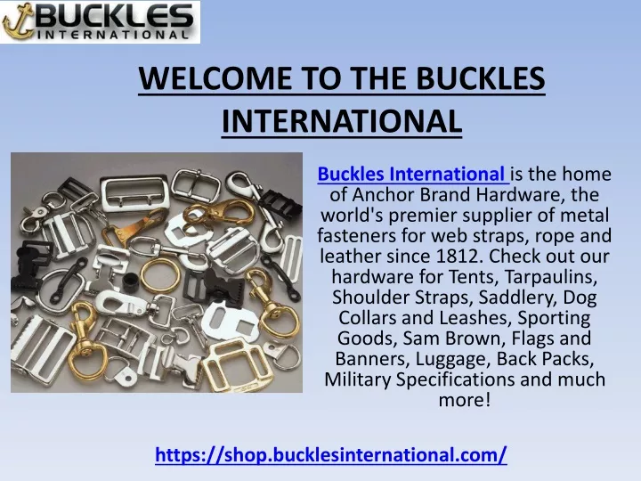 welcome to the buckles international