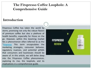 the fitspresso coffee loophole a comprehensive