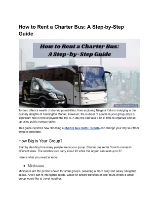 Charter Bus Rental: Everything You Need to Know