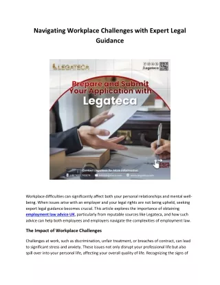 Navigating Workplace Challenges with Expert Legal Guidance